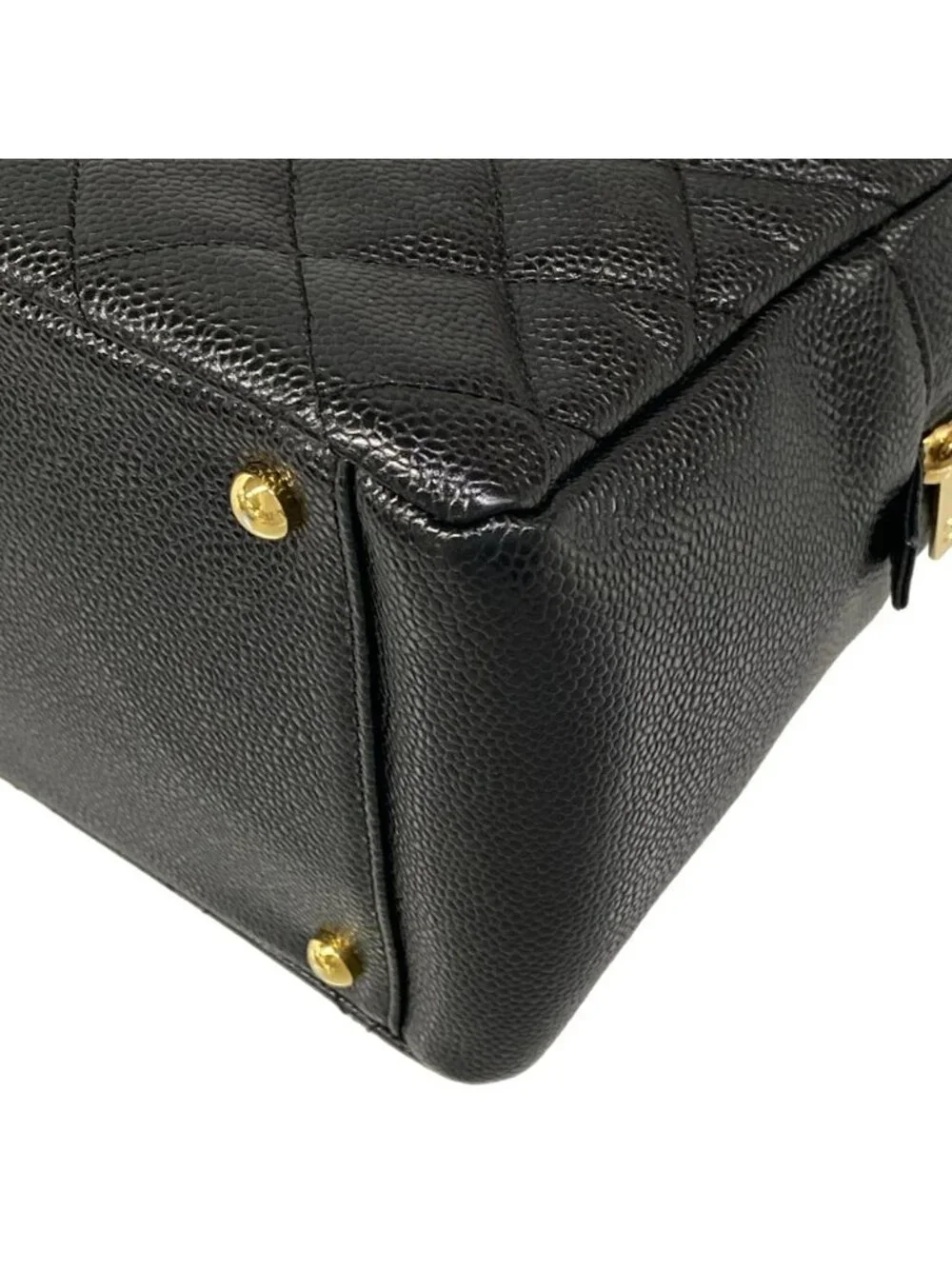Chanel Shoulder Bag Petit Timeless Tote Quilted Black Chain Gold